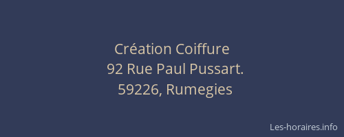 Création Coiffure