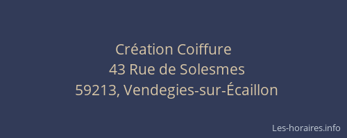 Création Coiffure
