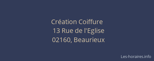 Création Coiffure