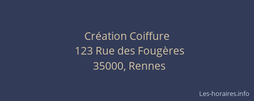 Création Coiffure