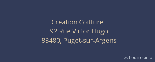 Création Coiffure