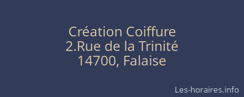 Création Coiffure
