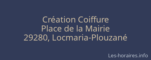 Création Coiffure