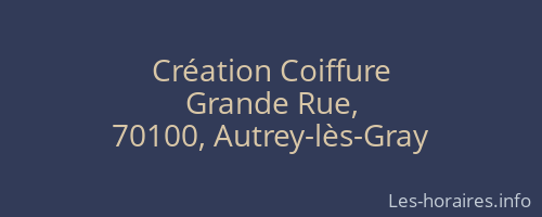 Création Coiffure