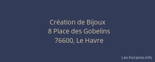 Création de Bijoux