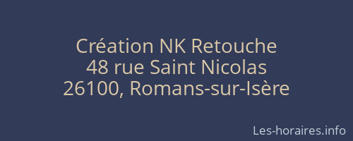 Création NK Retouche