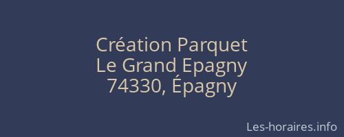 Création Parquet