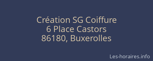 Création SG Coiffure