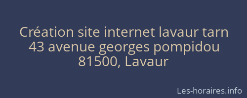 Création site internet lavaur tarn