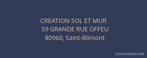 CREATION SOL ET MUR
