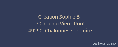 Création Sophie B