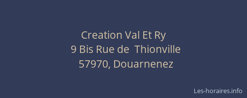Creation Val Et Ry