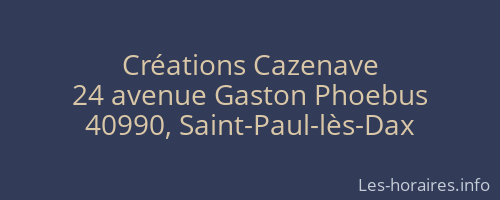 Créations Cazenave