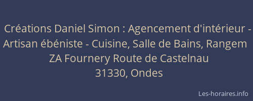 Créations Daniel Simon : Agencement d'intérieur - Artisan ébéniste - Cuisine, Salle de Bains, Rangem