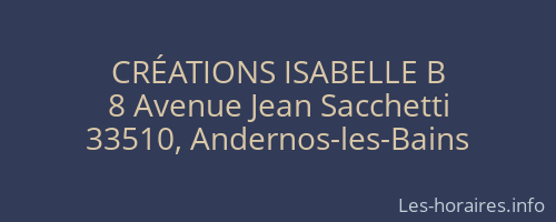 CRÉATIONS ISABELLE B