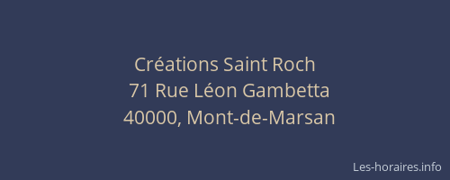 Créations Saint Roch