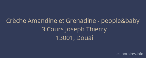 Crèche Amandine et Grenadine - people&baby