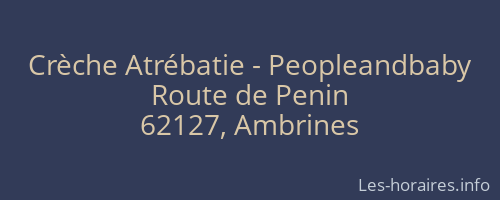 Crèche Atrébatie - Peopleandbaby