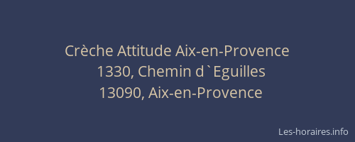 Crèche Attitude Aix-en-Provence