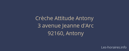 Crèche Attitude Antony