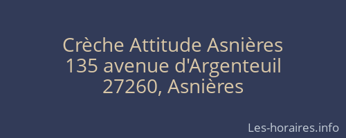 Crèche Attitude Asnières