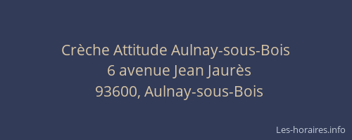 Crèche Attitude Aulnay-sous-Bois