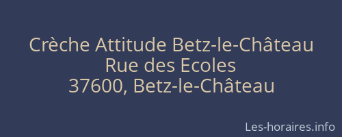 Crèche Attitude Betz-le-Château