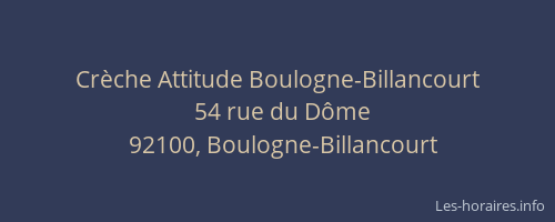 Crèche Attitude Boulogne-Billancourt