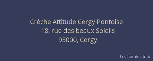 Crèche Attitude Cergy Pontoise