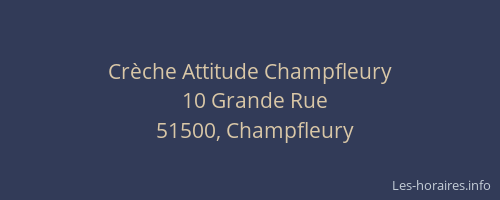 Crèche Attitude Champfleury