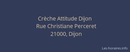Crèche Attitude Dijon