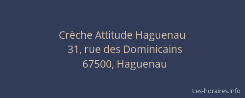 Crèche Attitude Haguenau