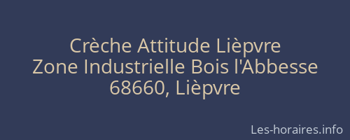 Crèche Attitude Lièpvre