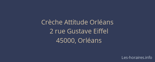 Crèche Attitude Orléans