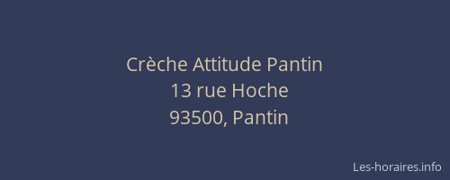 Crèche Attitude Pantin
