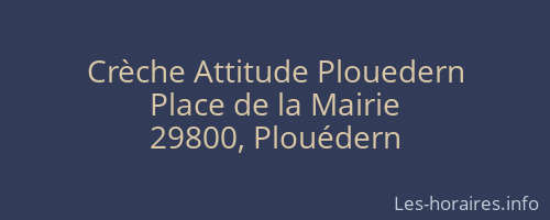 Crèche Attitude Plouedern