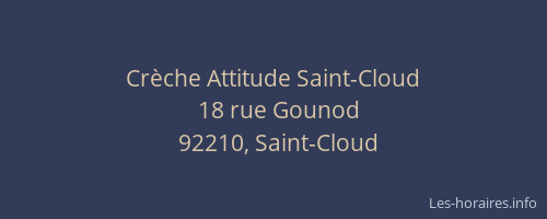 Crèche Attitude Saint-Cloud