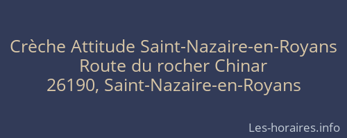 Crèche Attitude Saint-Nazaire-en-Royans