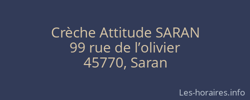 Crèche Attitude SARAN
