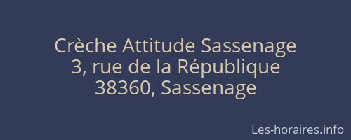 Crèche Attitude Sassenage