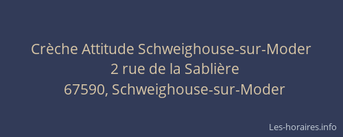 Crèche Attitude Schweighouse-sur-Moder