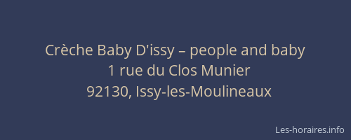 Crèche Baby D'issy – people and baby