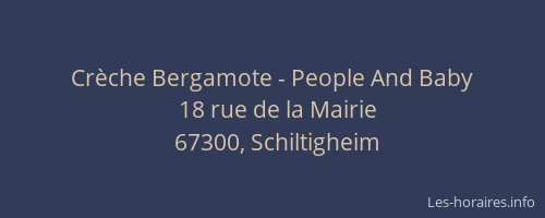 Crèche Bergamote - People And Baby