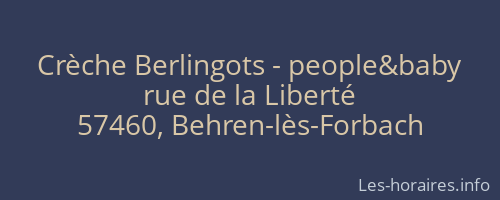 Crèche Berlingots - people&baby
