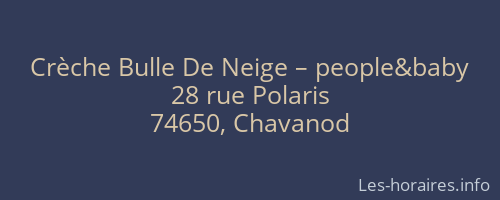 Crèche Bulle De Neige – people&baby