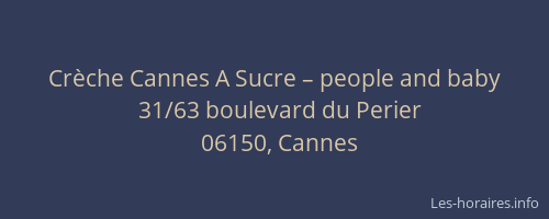 Crèche Cannes A Sucre – people and baby