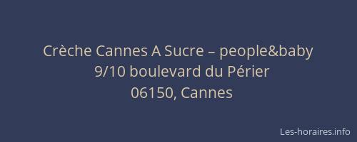 Crèche Cannes A Sucre – people&baby