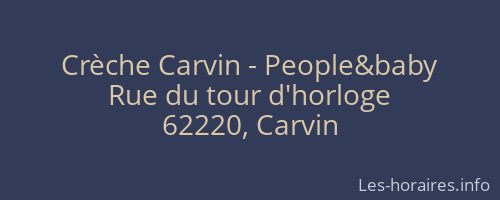 Crèche Carvin - People&baby