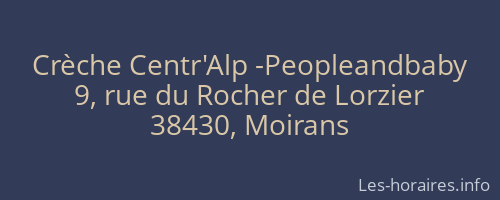 Crèche Centr'Alp -Peopleandbaby