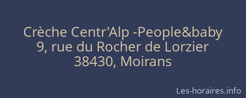 Crèche Centr'Alp -People&baby